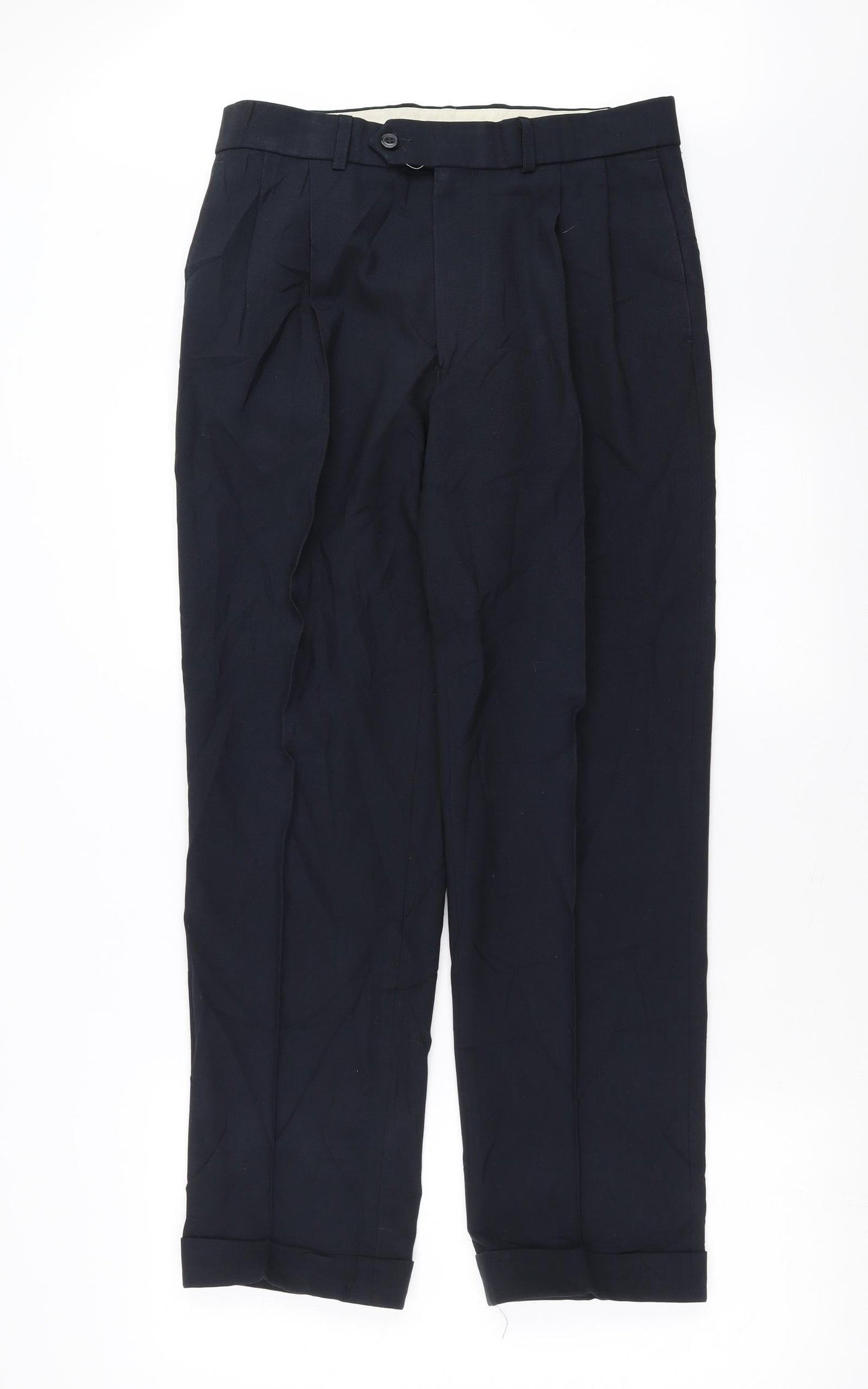 Marks and Spencer Mens Blue   Trousers  Size 32 in L29 in