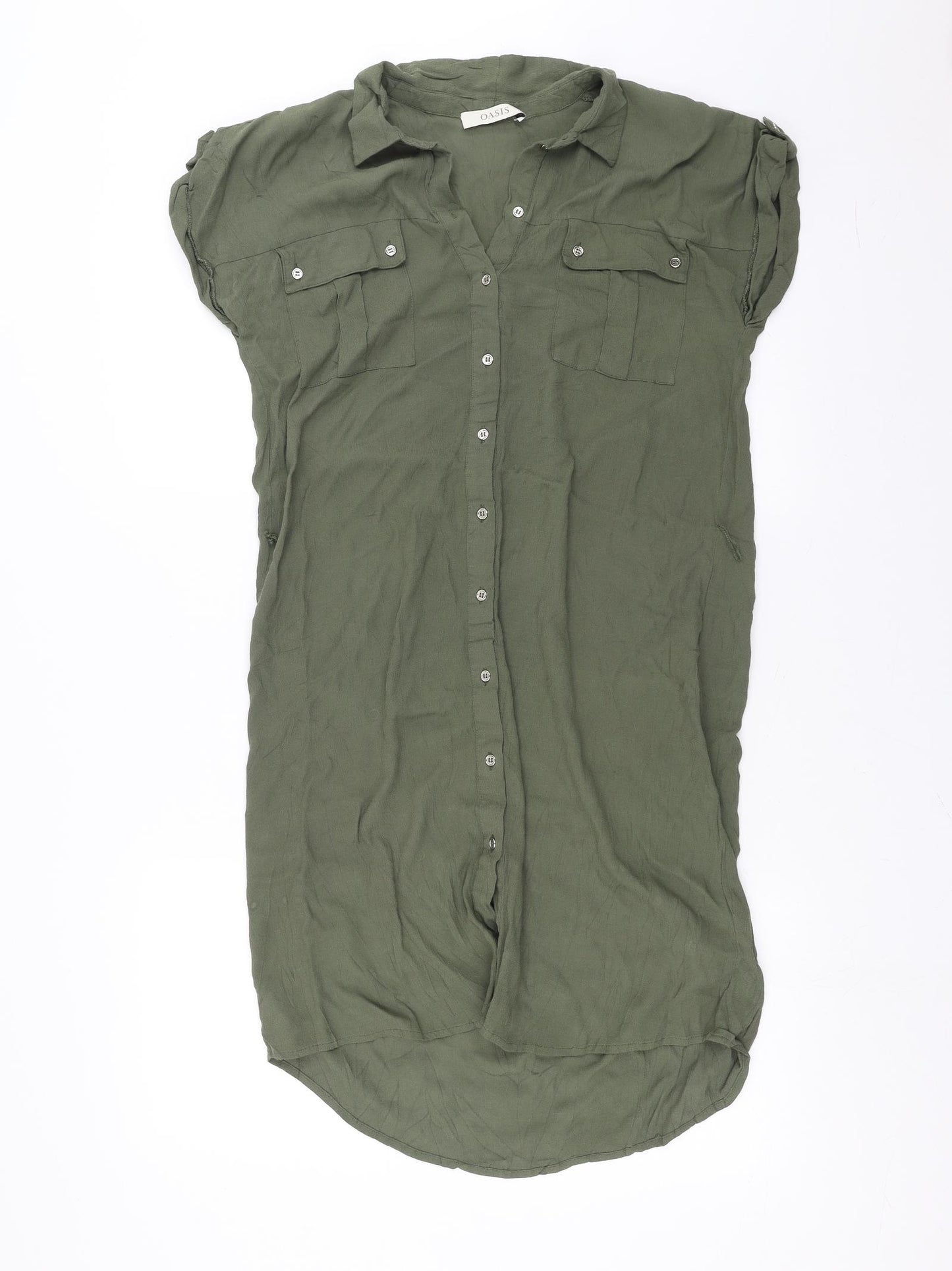 Oasis Womens Green   Shirt Dress  Size 10