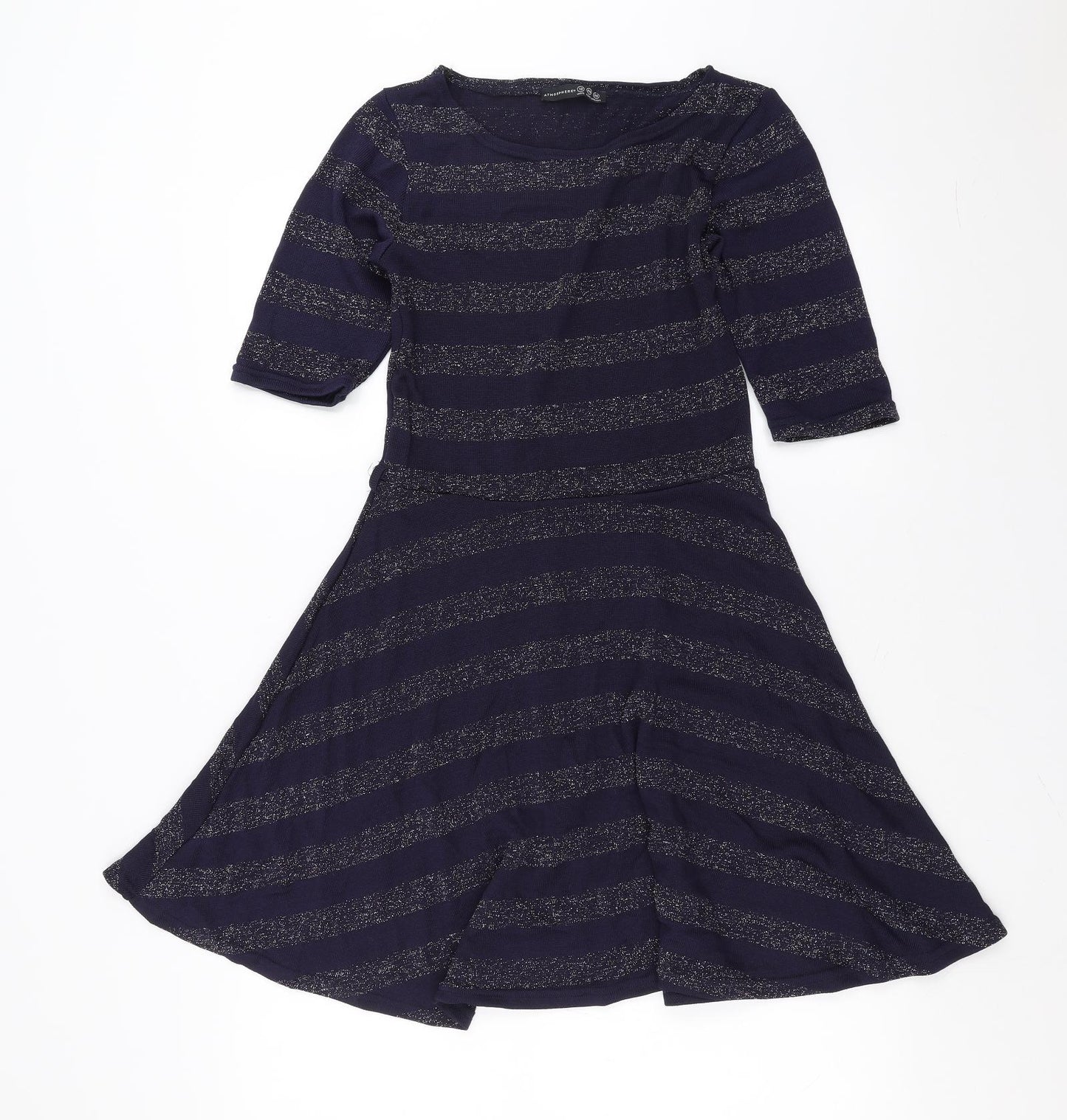 Primark Womens Blue Striped  Fit & Flare  Size 12