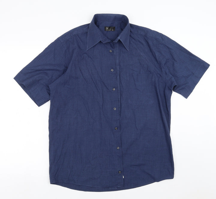BHS Mens Blue Button-Up Size 15.5