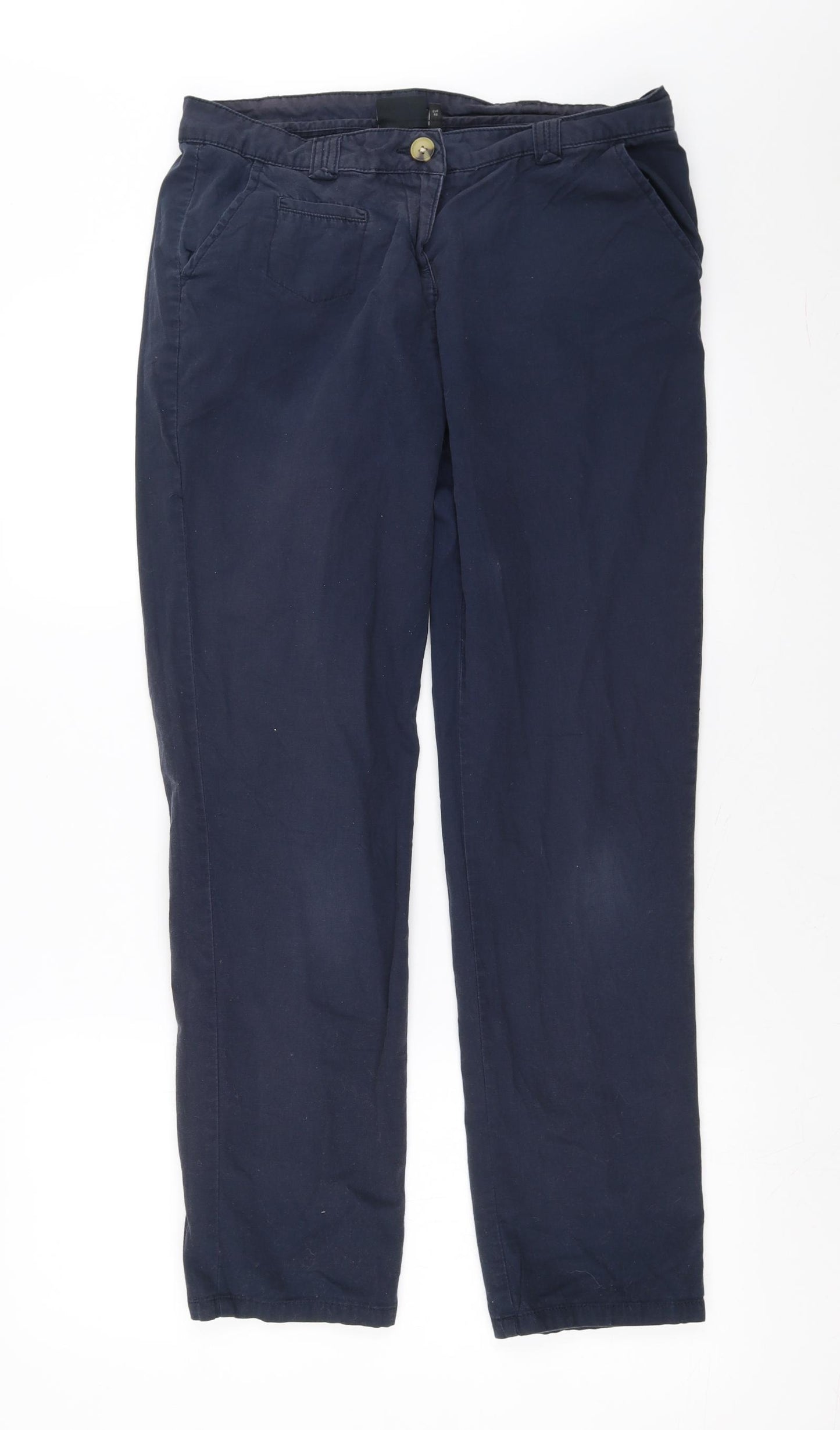 NEXT Womens Blue   Chino Trousers Size 12 L29 in
