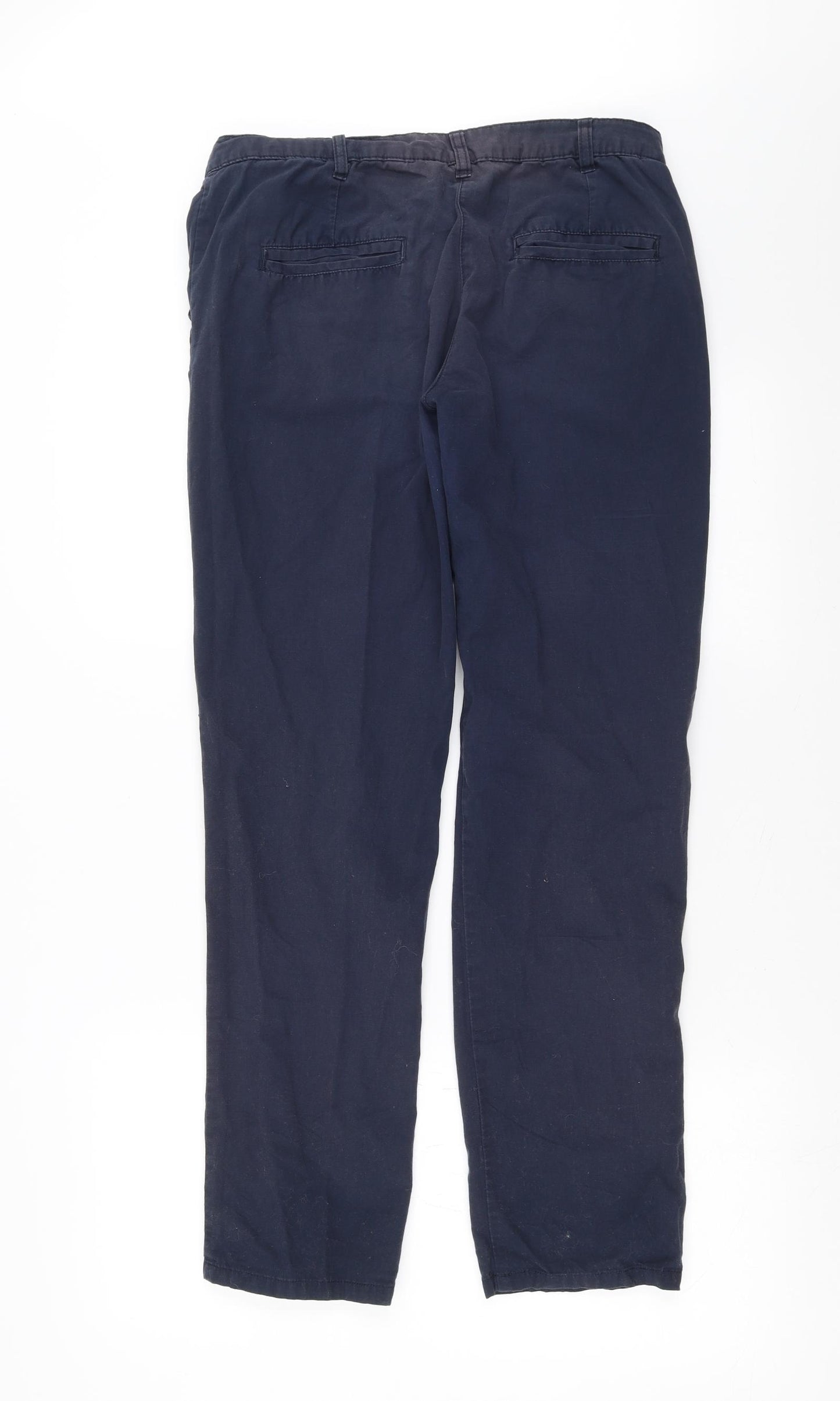 NEXT Womens Blue   Chino Trousers Size 12 L29 in