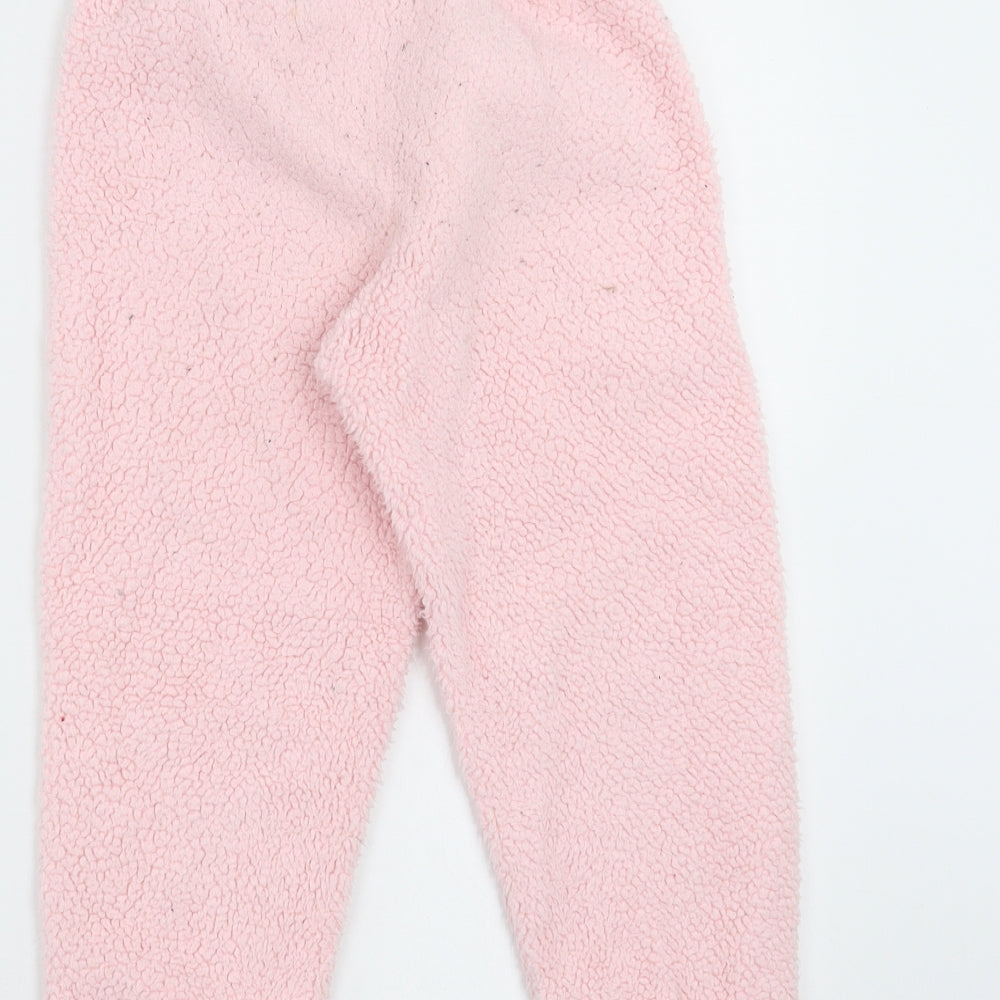 Matalan Girls Pink Solid Fleece  Pyjama Pants Size 5 Years