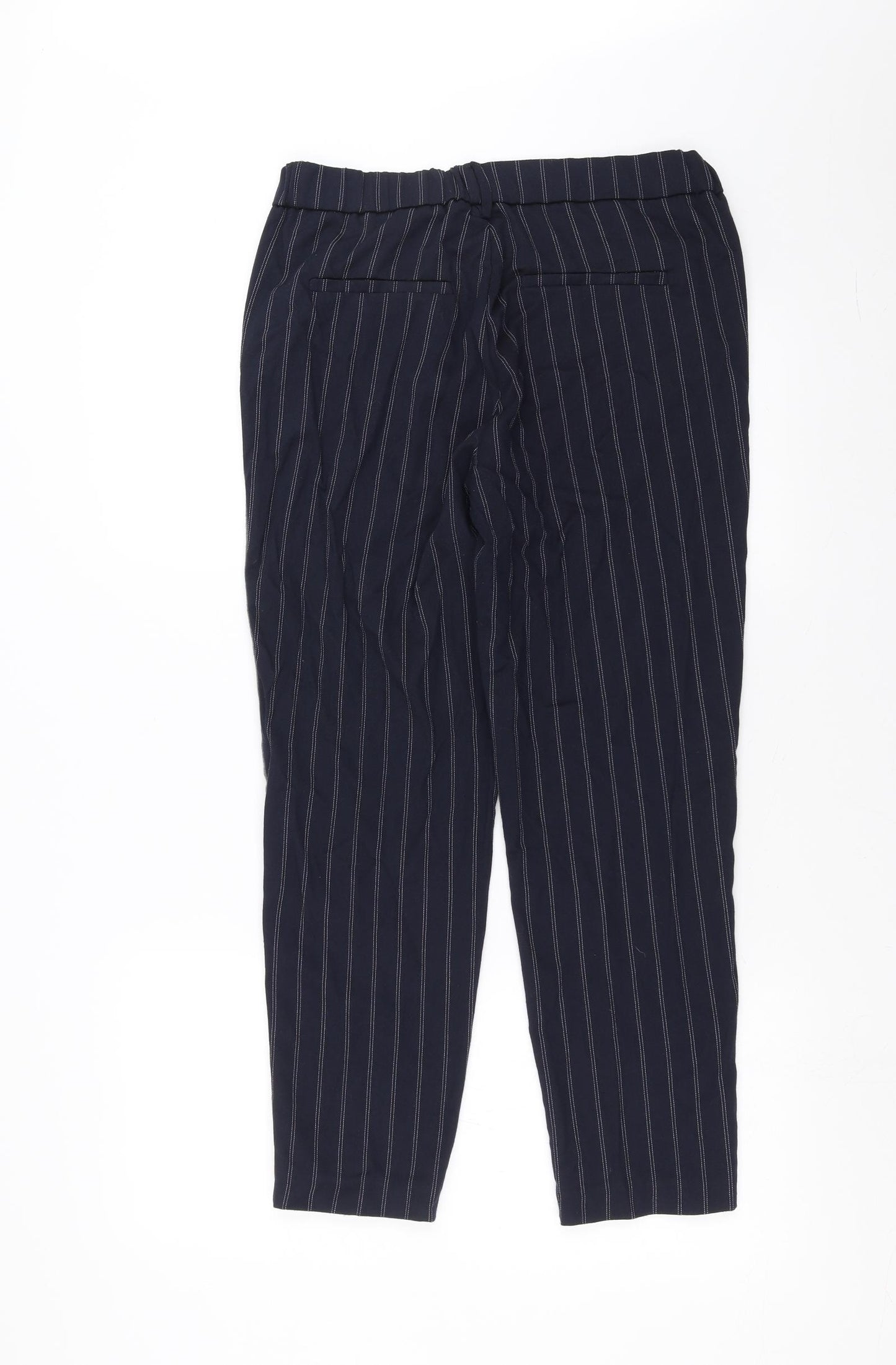 Preworn Womens Blue Striped  Trousers  Size 30 in L26 in