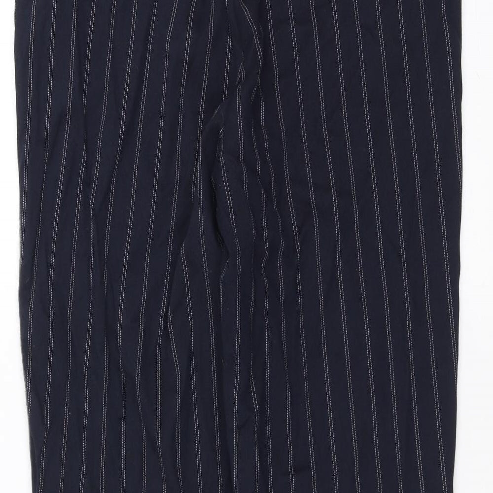 Preworn Womens Blue Striped  Trousers  Size 30 in L26 in