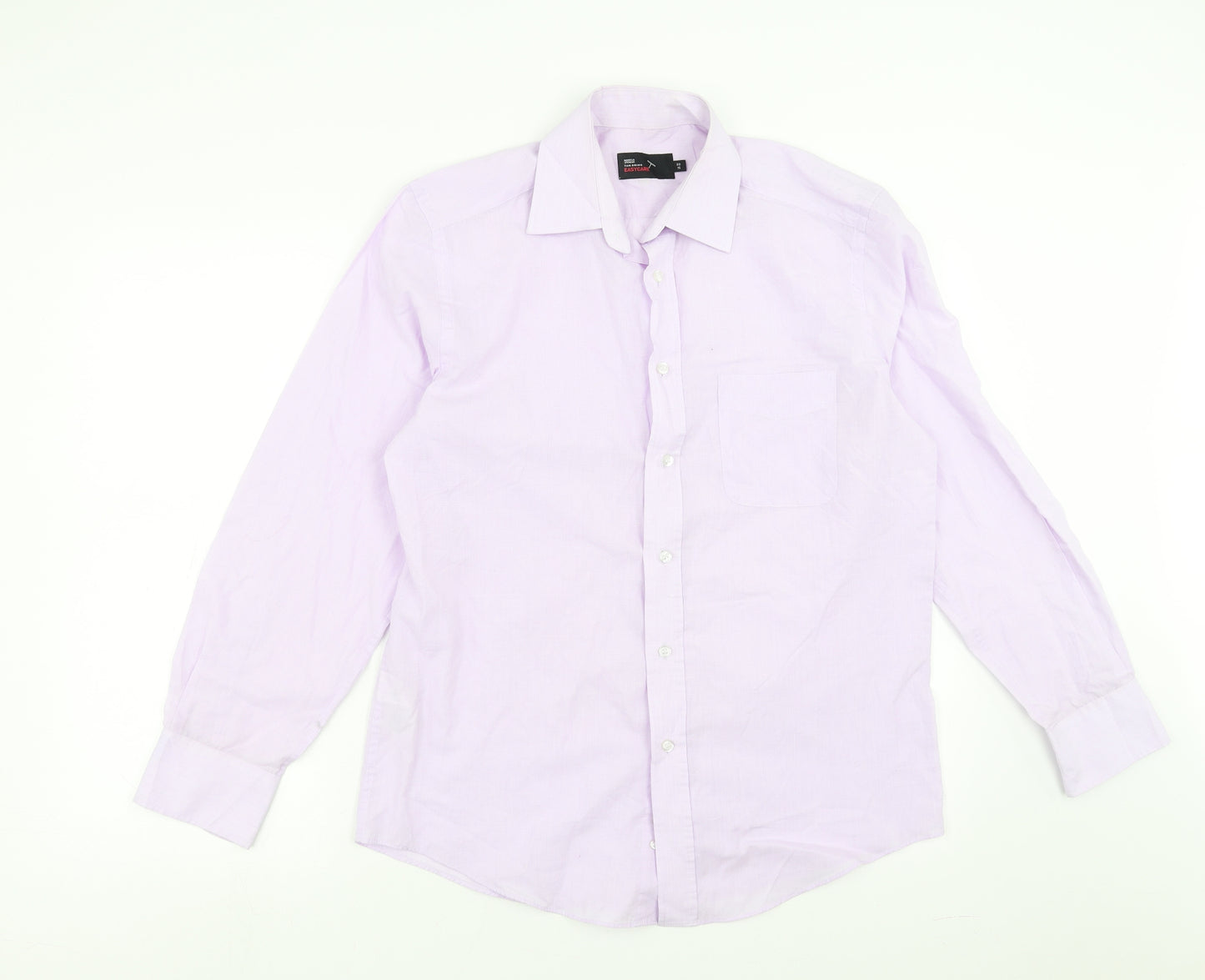 Marks and Spencer Mens Purple    Button-Up Size 15  - easy care