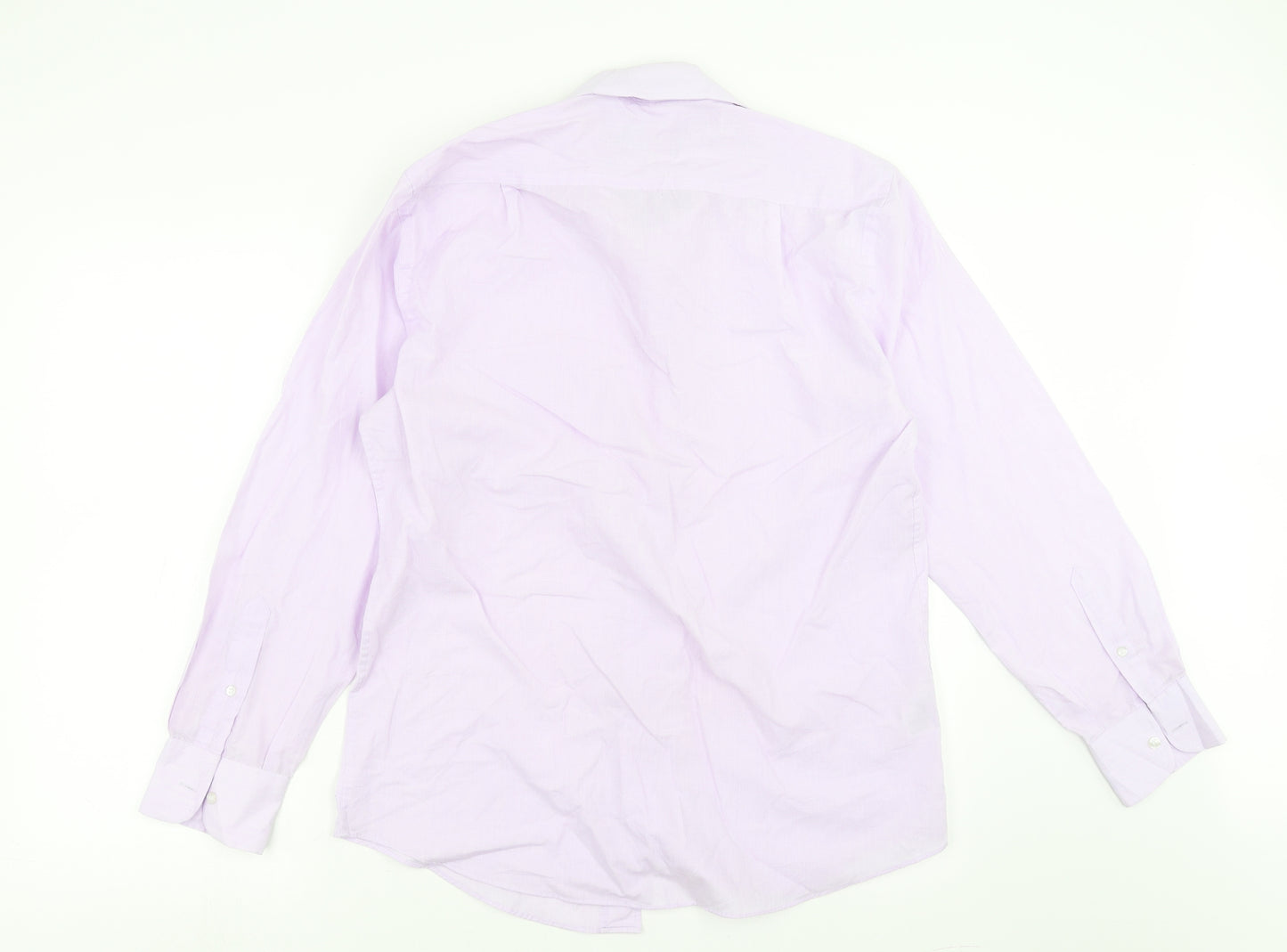 Marks and Spencer Mens Purple    Button-Up Size 15  - easy care