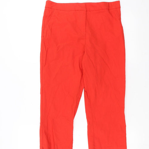 Matalan Womens Red   Cropped Trousers Size 14 L20 in