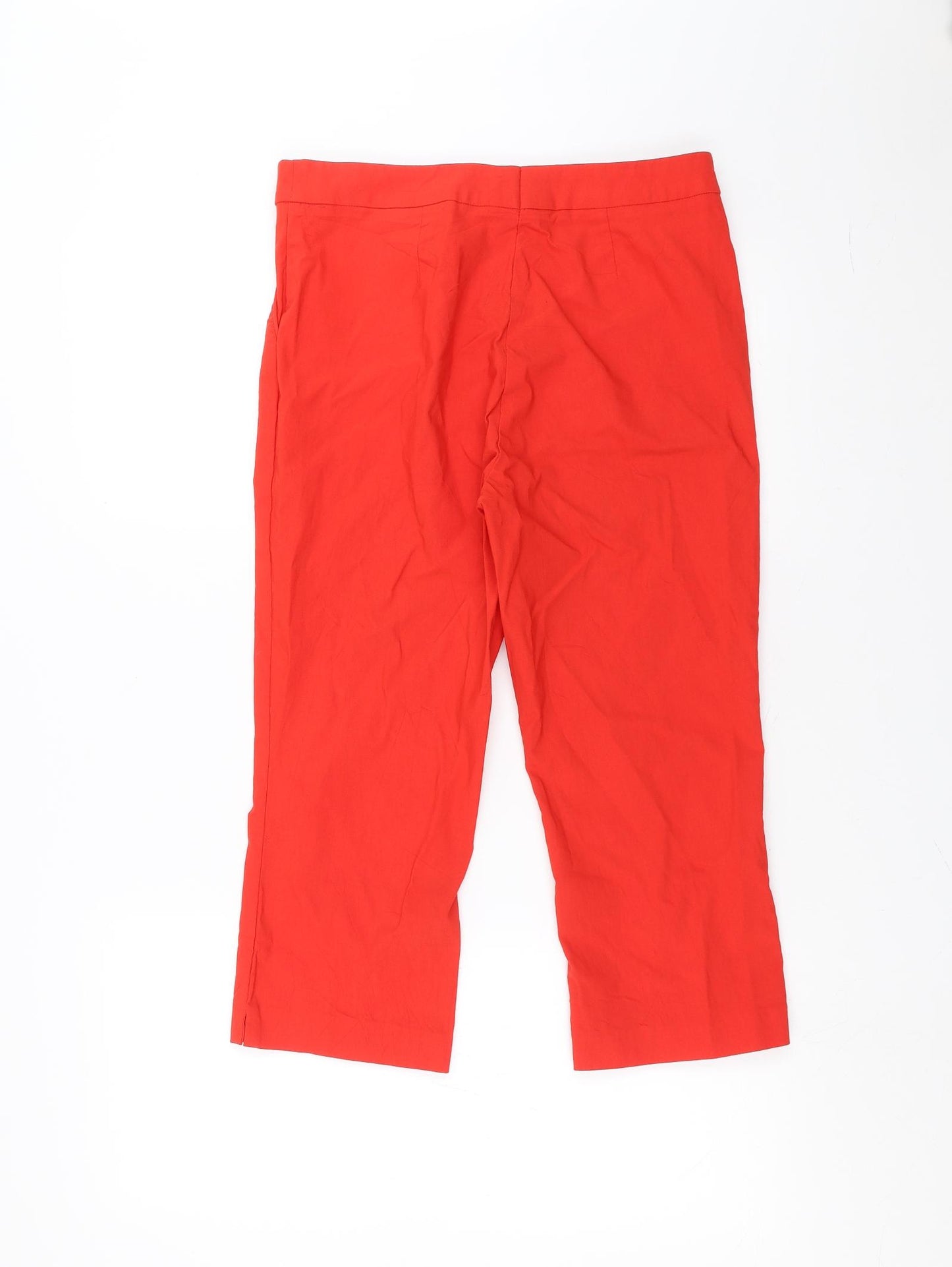 Matalan Womens Red   Cropped Trousers Size 14 L20 in