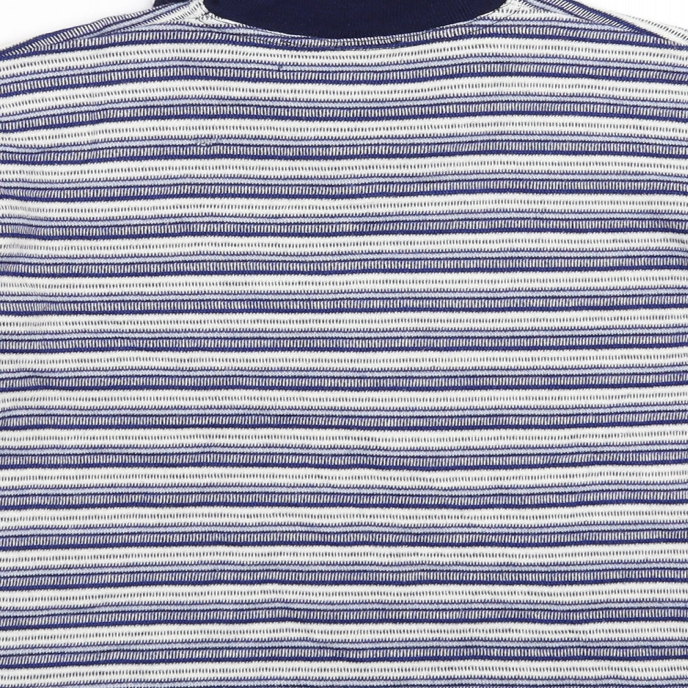 Debenhams Boys Blue Striped  Basic Polo Size 9-10 Years