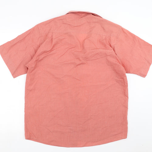 BHS Mens Pink    Button-Up Size 15.5