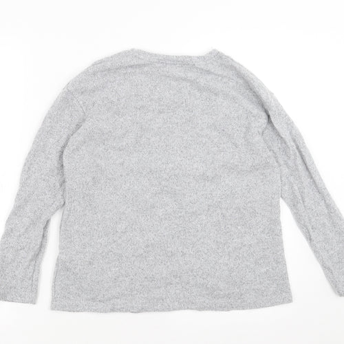 Zara Womens Grey   Pullover Jumper Size S  - fluffy detail