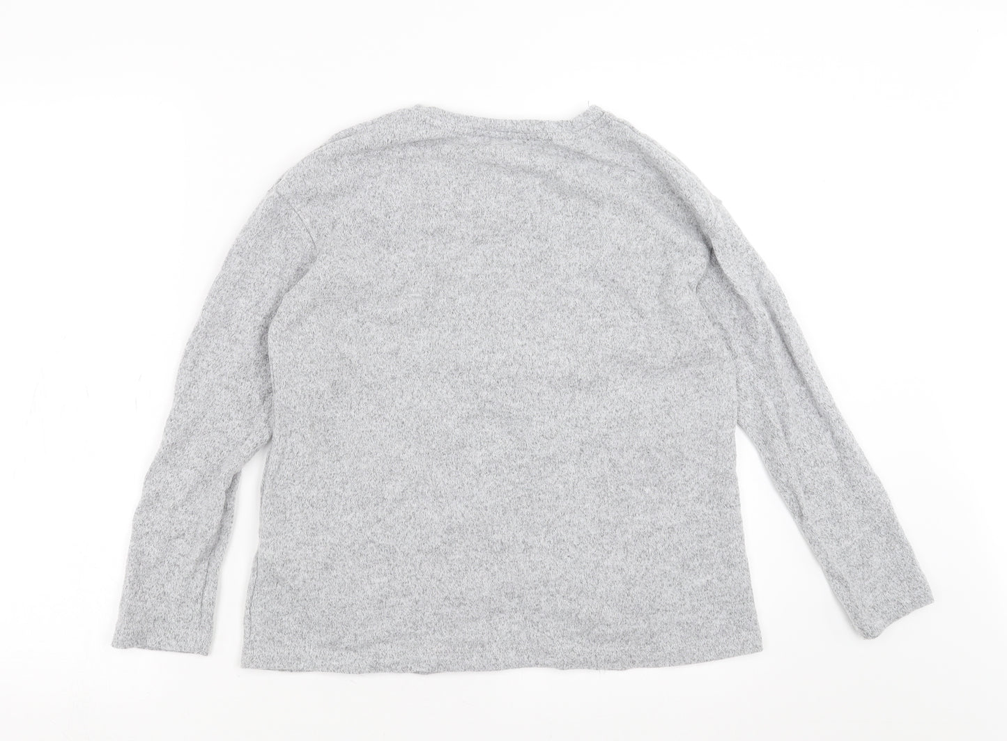 Zara Womens Grey   Pullover Jumper Size S  - fluffy detail