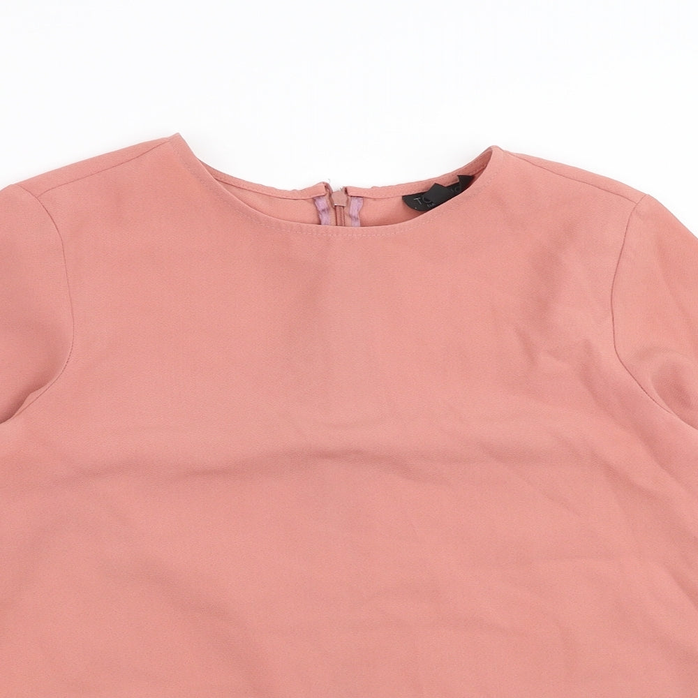 Topshop Womens Pink   Basic Blouse Size 8