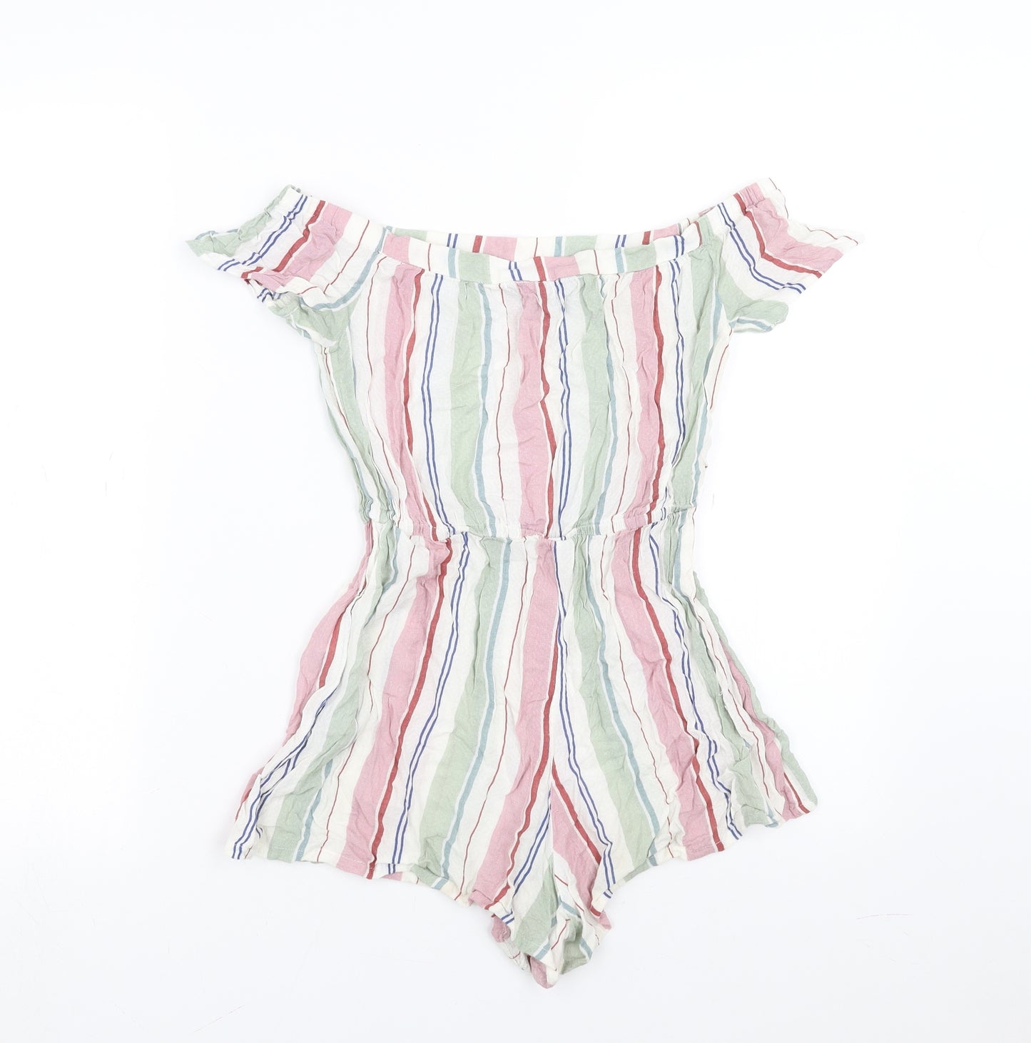 New Look Girls Multicoloured Striped  Playsuit One-Piece Size 11 Years