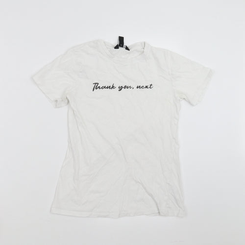 New Look Girls White   Basic T-Shirt Size 6 Years  - thank you, next