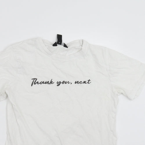 New Look Girls White   Basic T-Shirt Size 6 Years  - thank you, next
