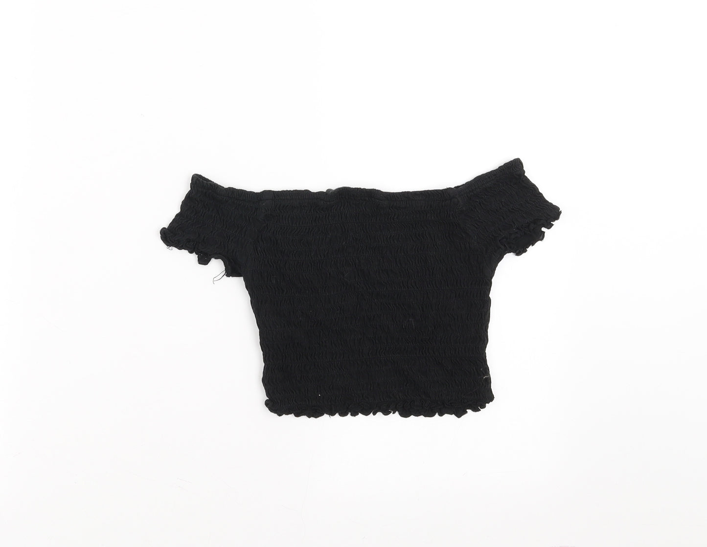 New Look Girls Black   Cropped T-Shirt Size 10 Years
