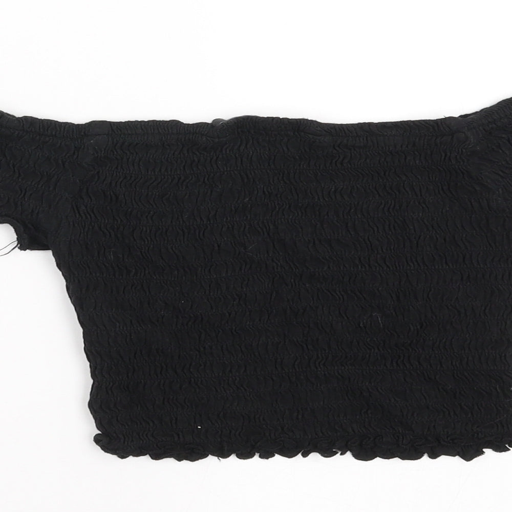 New Look Girls Black   Cropped T-Shirt Size 10 Years