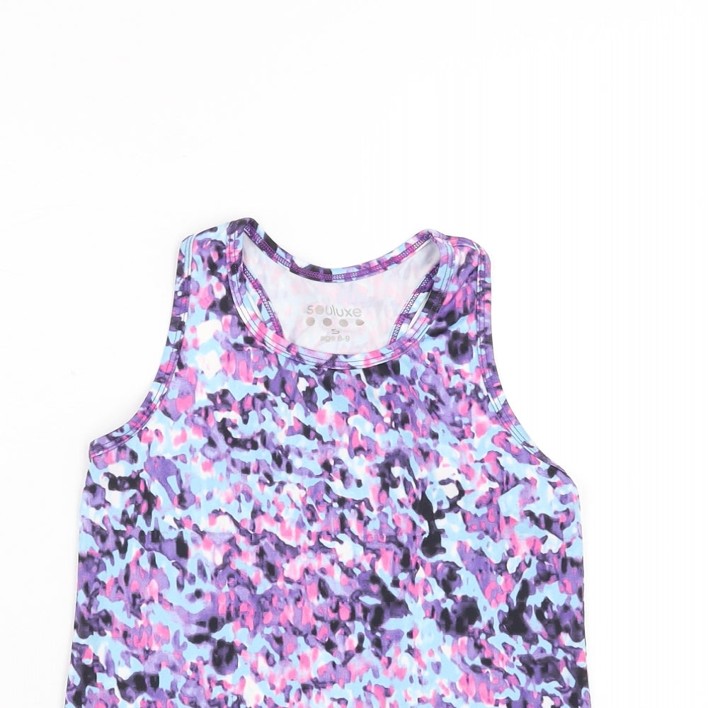 souluxe Girls Purple   Basic T-Shirt Size 8-9 Years  - active wear