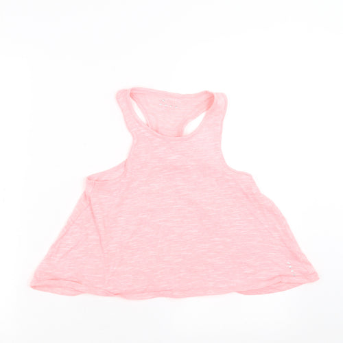 souluxe Girls Pink   Basic Tank Size 10-11 Years  - racer back