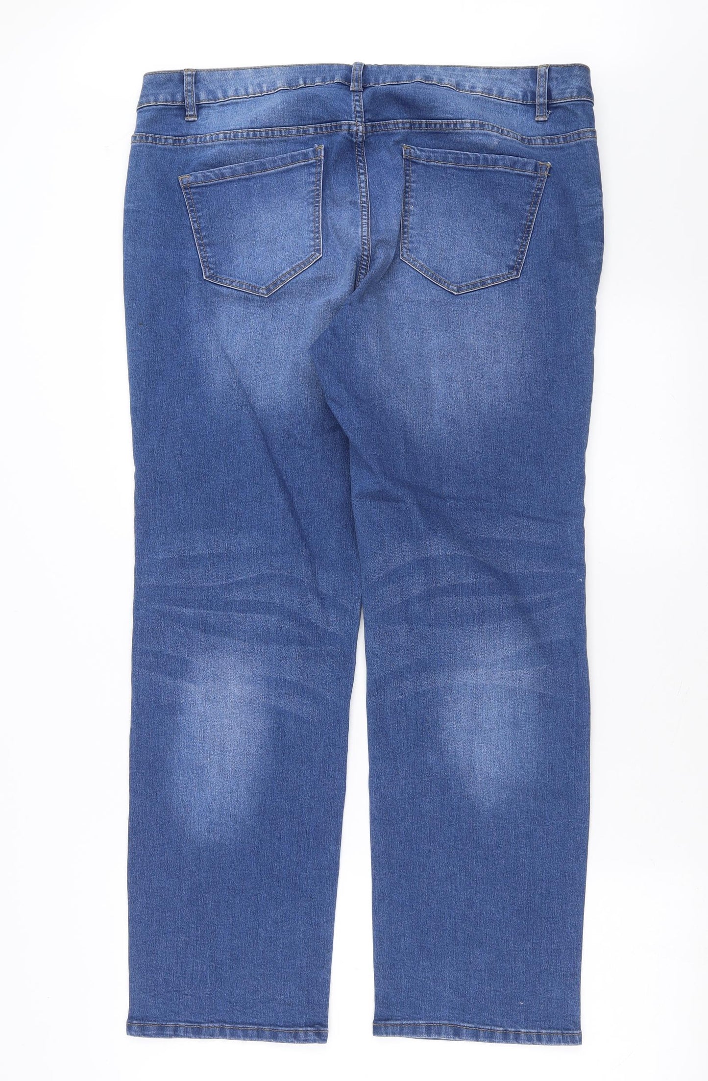 George Womens Blue  Denim Straight Jeans Size 18 L28 in - short Leg