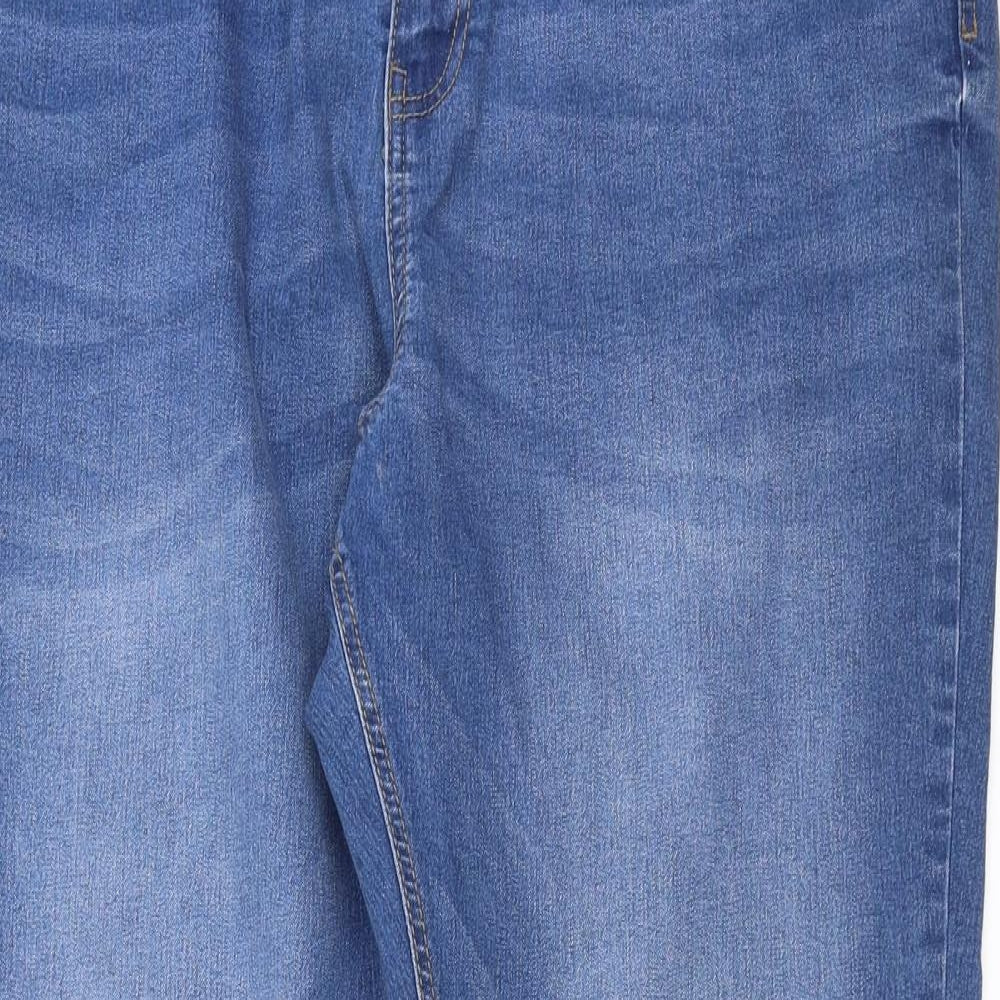 George Womens Blue  Denim Straight Jeans Size 18 L28 in - short Leg