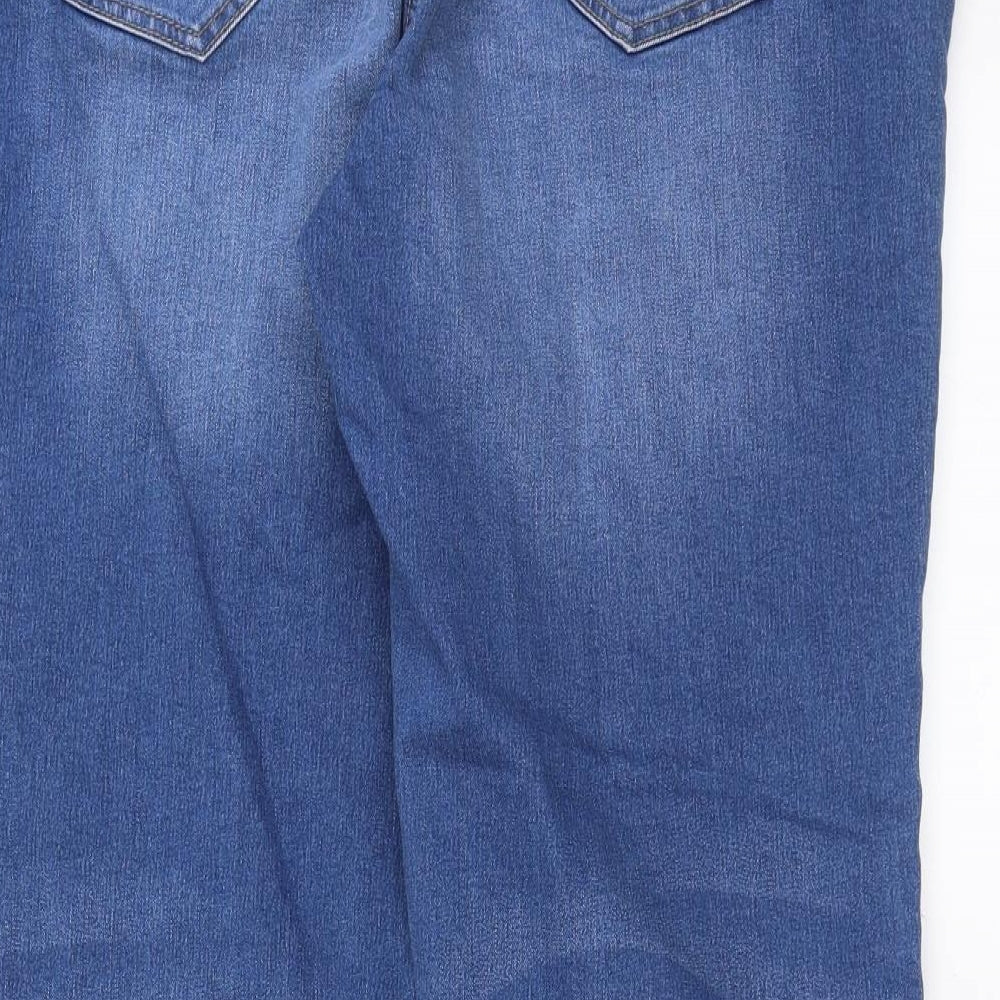 George Womens Blue  Denim Straight Jeans Size 18 L28 in - short Leg
