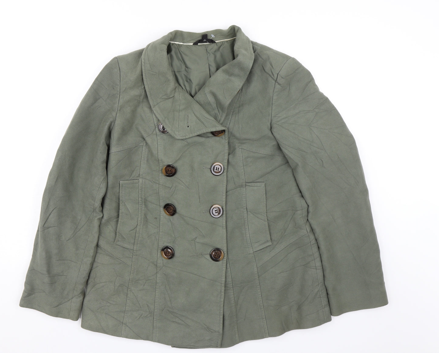 m&s Womens Green   Jacket Coat Size 12