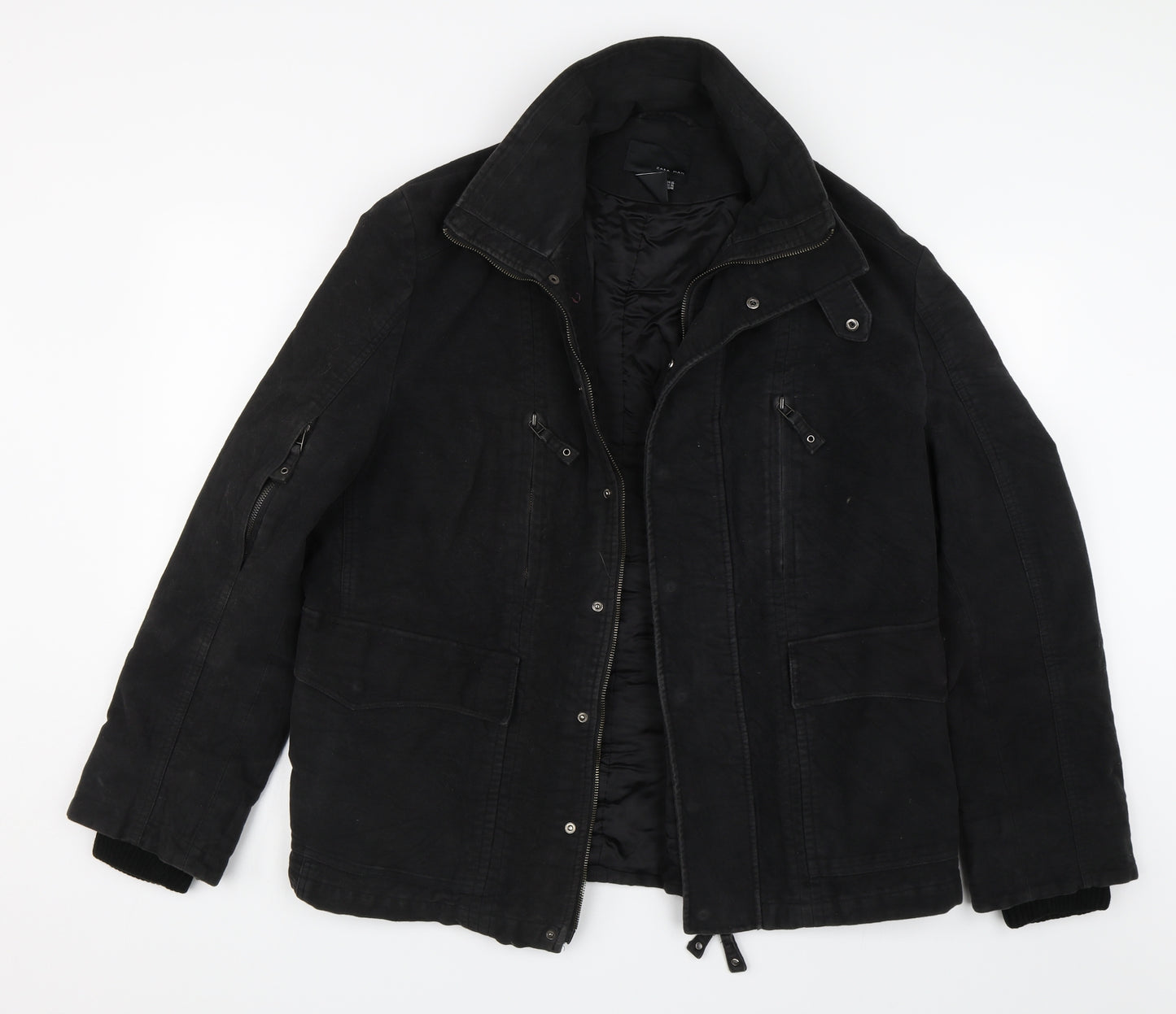 Zara Mens Black   Jacket Coat Size XL