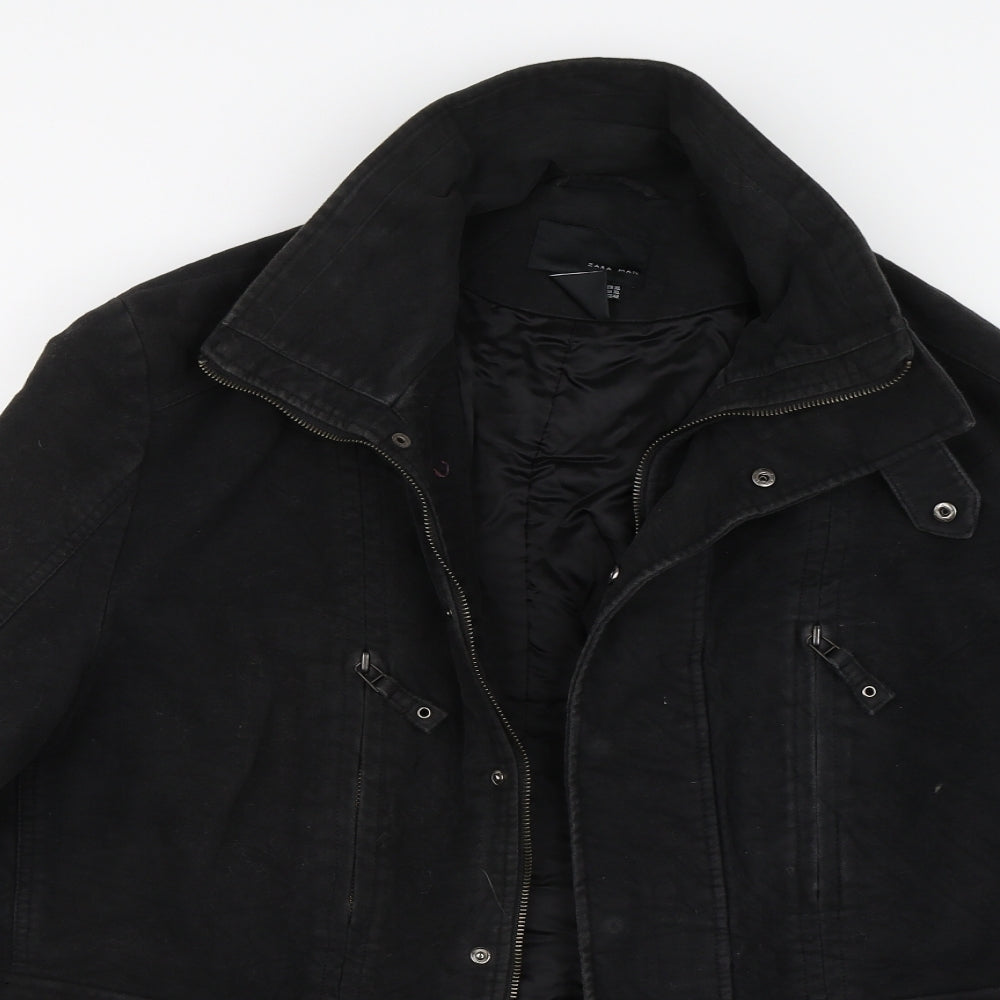 Zara Mens Black   Jacket Coat Size XL