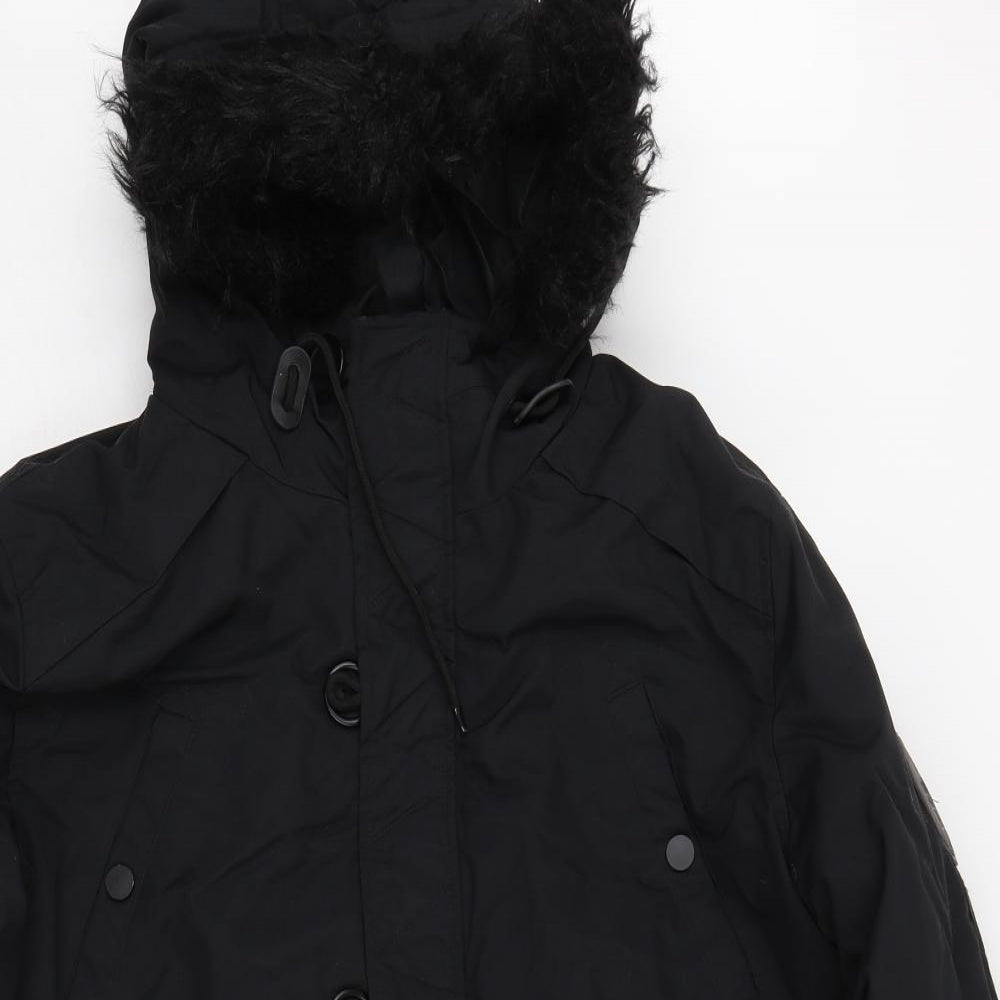 Cedar Wood State Mens Black   Puffer Jacket Coat Size L