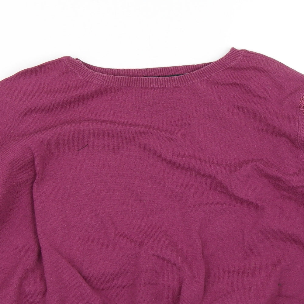 Dorothy Perkins Womens Purple Floral  Pullover Jumper Size 18