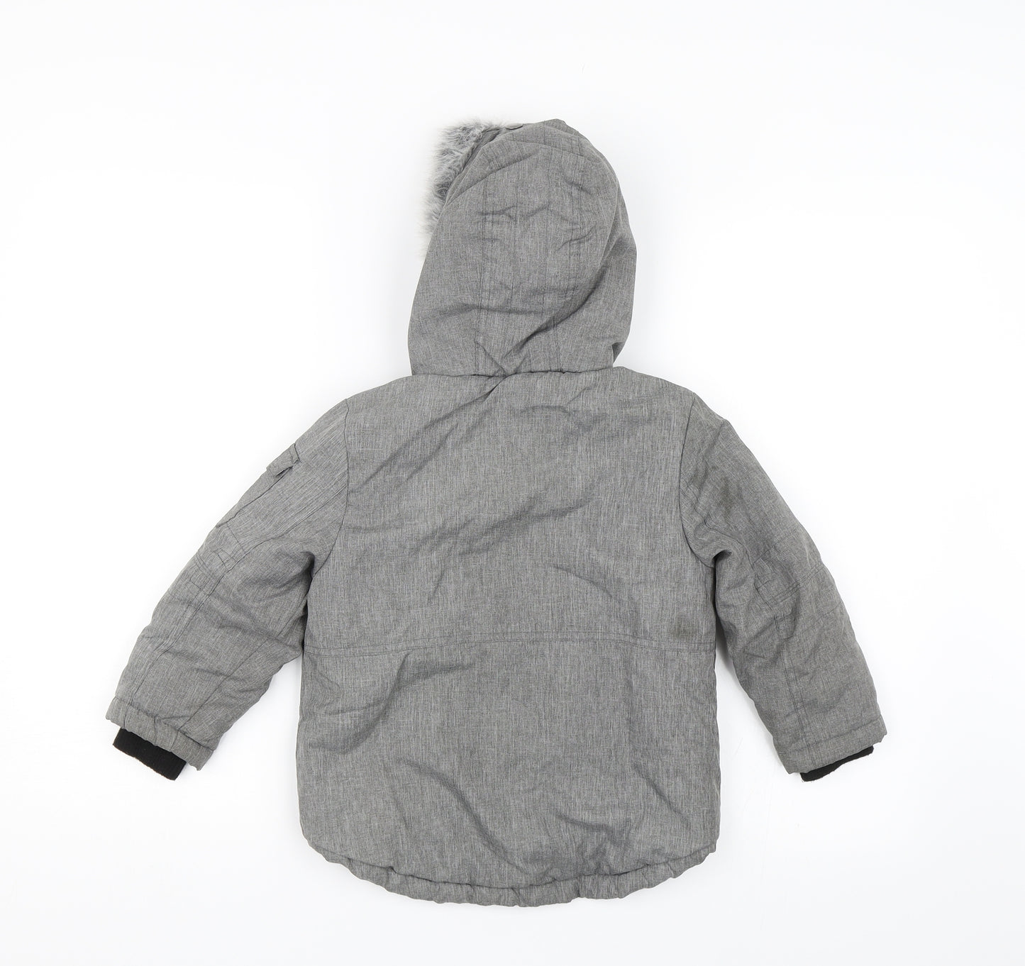 TU Boys Grey   Parka Coat Size 2-3 Years