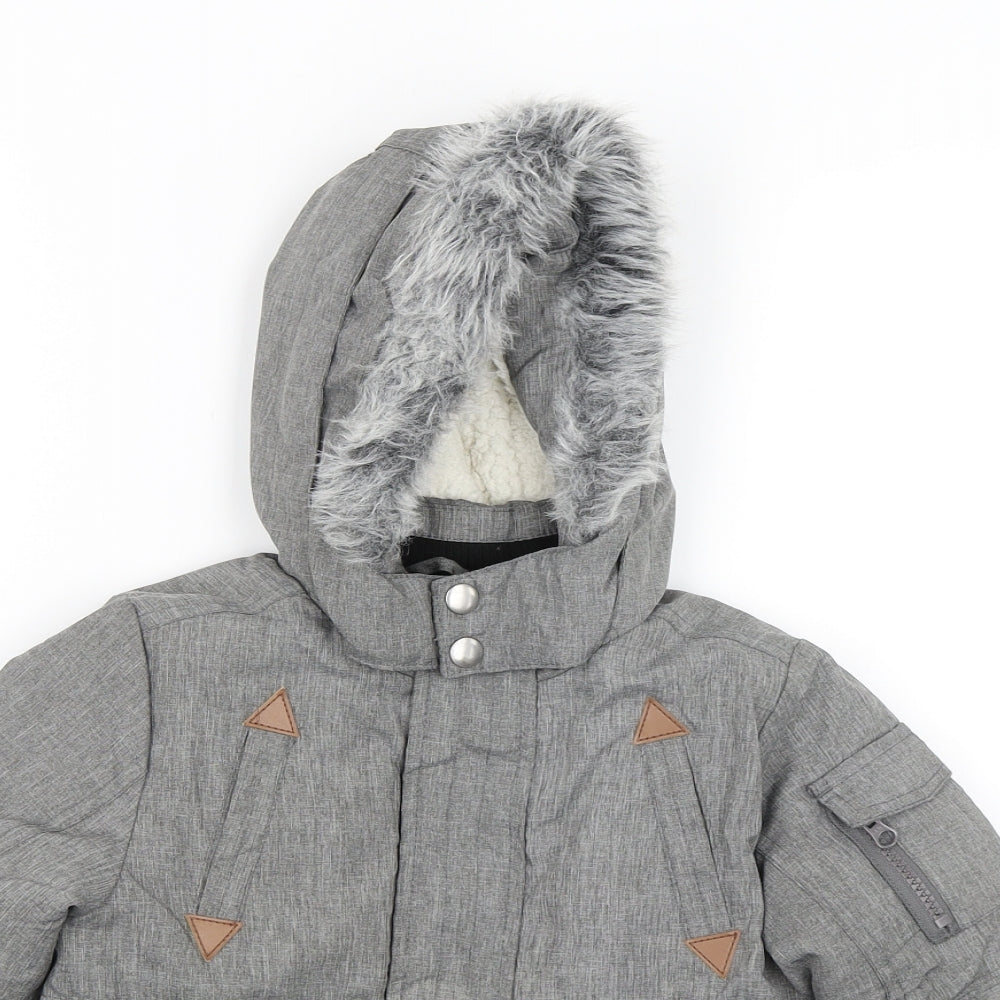 TU Boys Grey   Parka Coat Size 2-3 Years