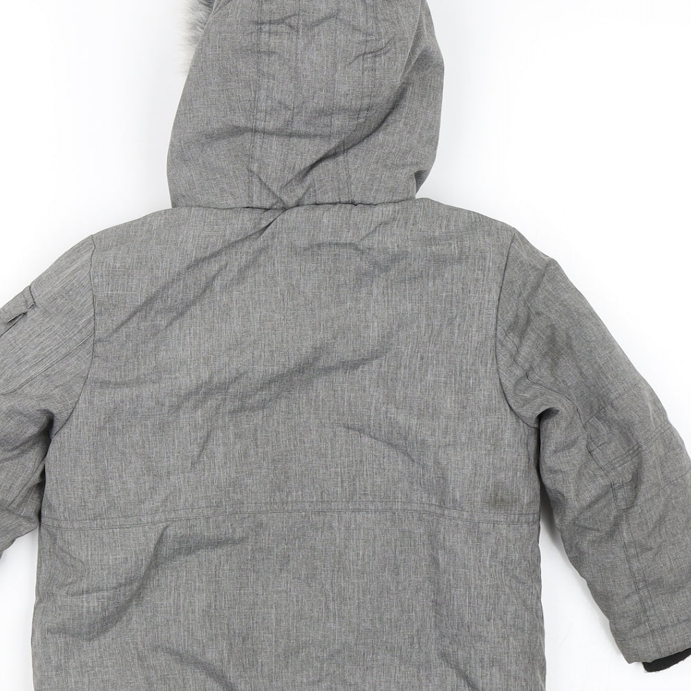 TU Boys Grey   Parka Coat Size 2-3 Years