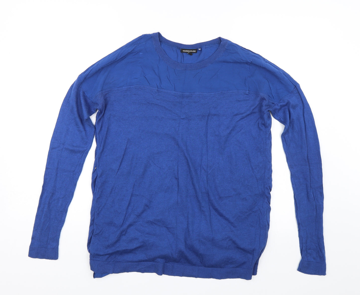 Warehouse Womens Blue   Basic T-Shirt Size 12
