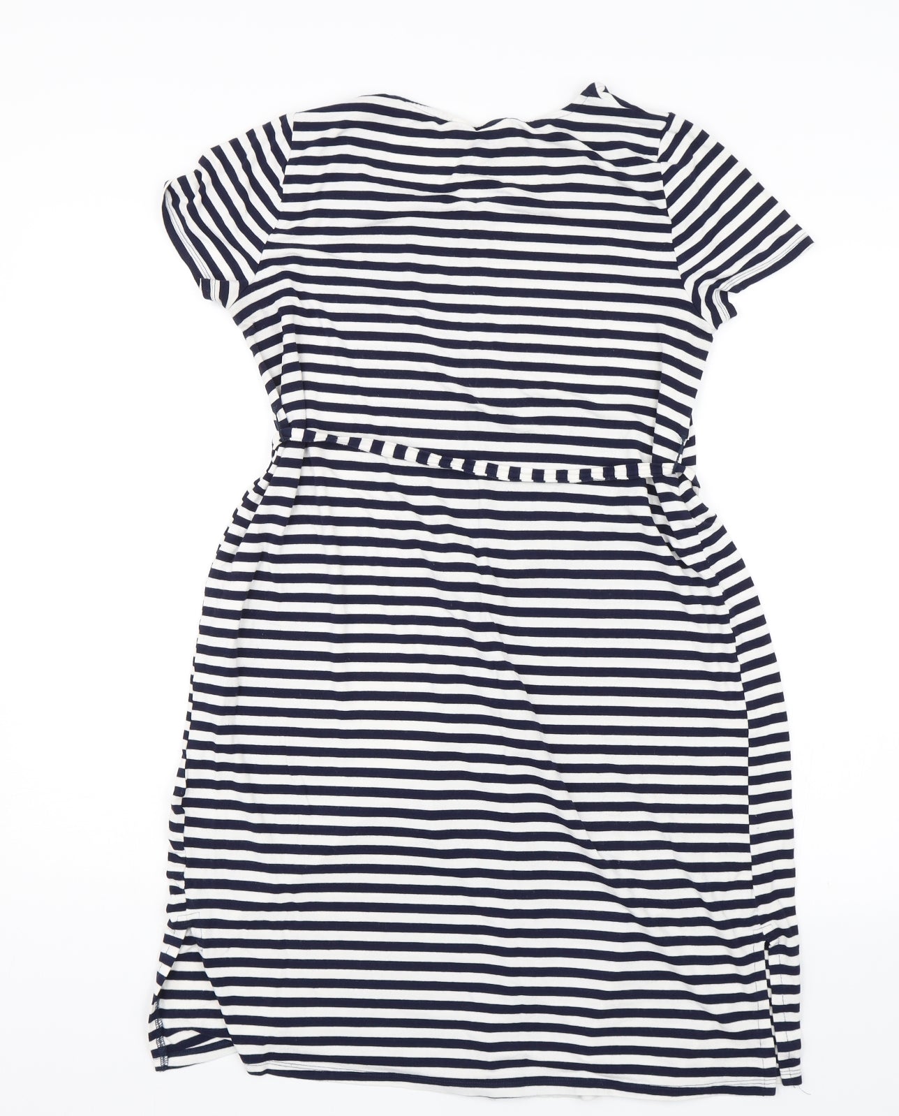TU Womens White Striped  T-Shirt Dress  Size 12