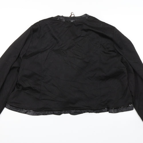 Piment Rouge Womens Black Striped  Jacket  Size 2XL