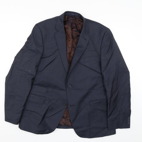 Woolmark blend Mens Blue   Jacket Suit Jacket Size 44