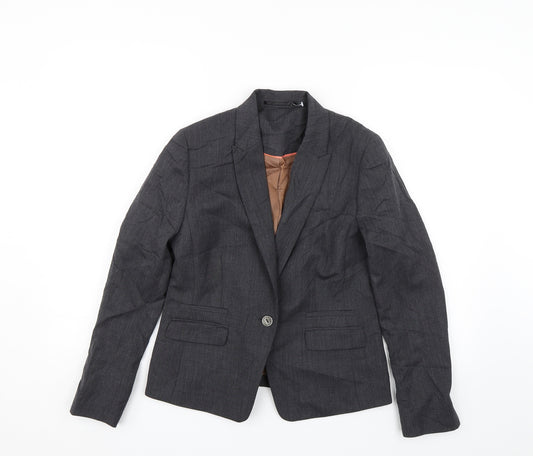 Front view of Brook Taverner women’s green jacket suit jacket, size UK 10, - formal