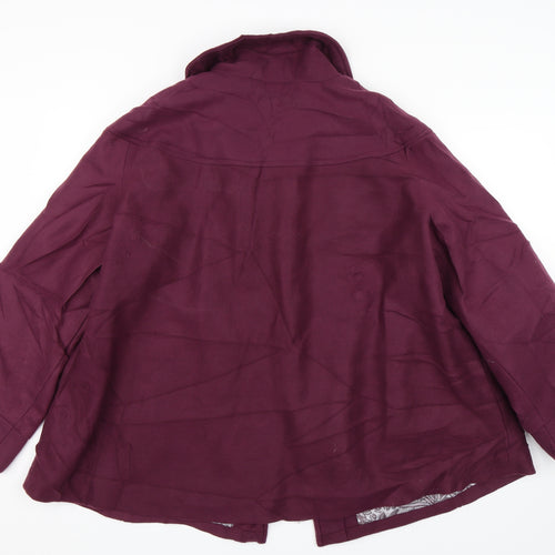 Anne De Lancay Womens Purple   Overcoat Coat Size XL