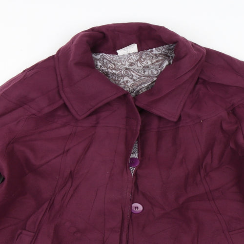 Anne De Lancay Womens Purple   Overcoat Coat Size XL