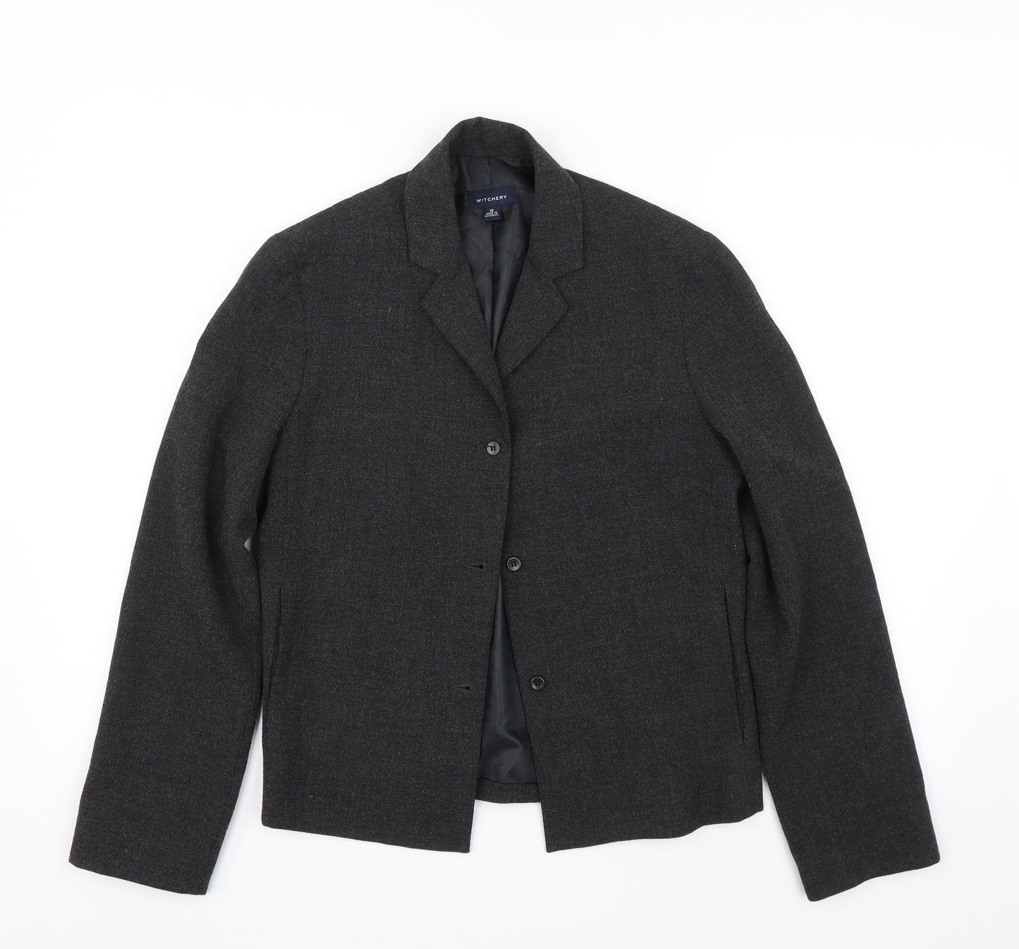 Withcery Womens Black   Jacket Suit Jacket Size 10  - Formal