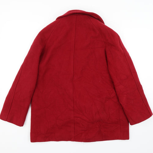 Zarina Womens Red   Overcoat Coat Size 14