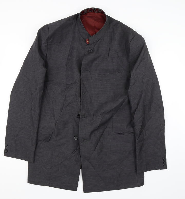 Jodhpuri Bandgala Mens Grey   Jacket Suit Size 2XL