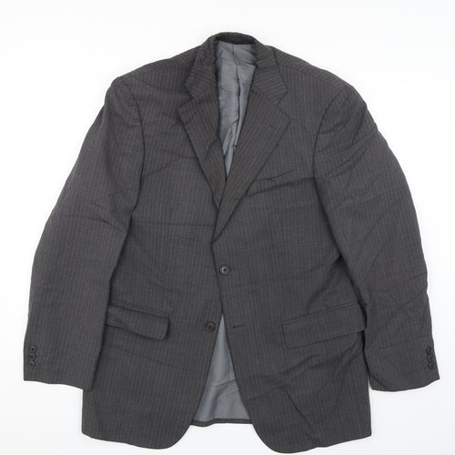 m&s Mens Green Striped  Jacket Suit Jacket Size M