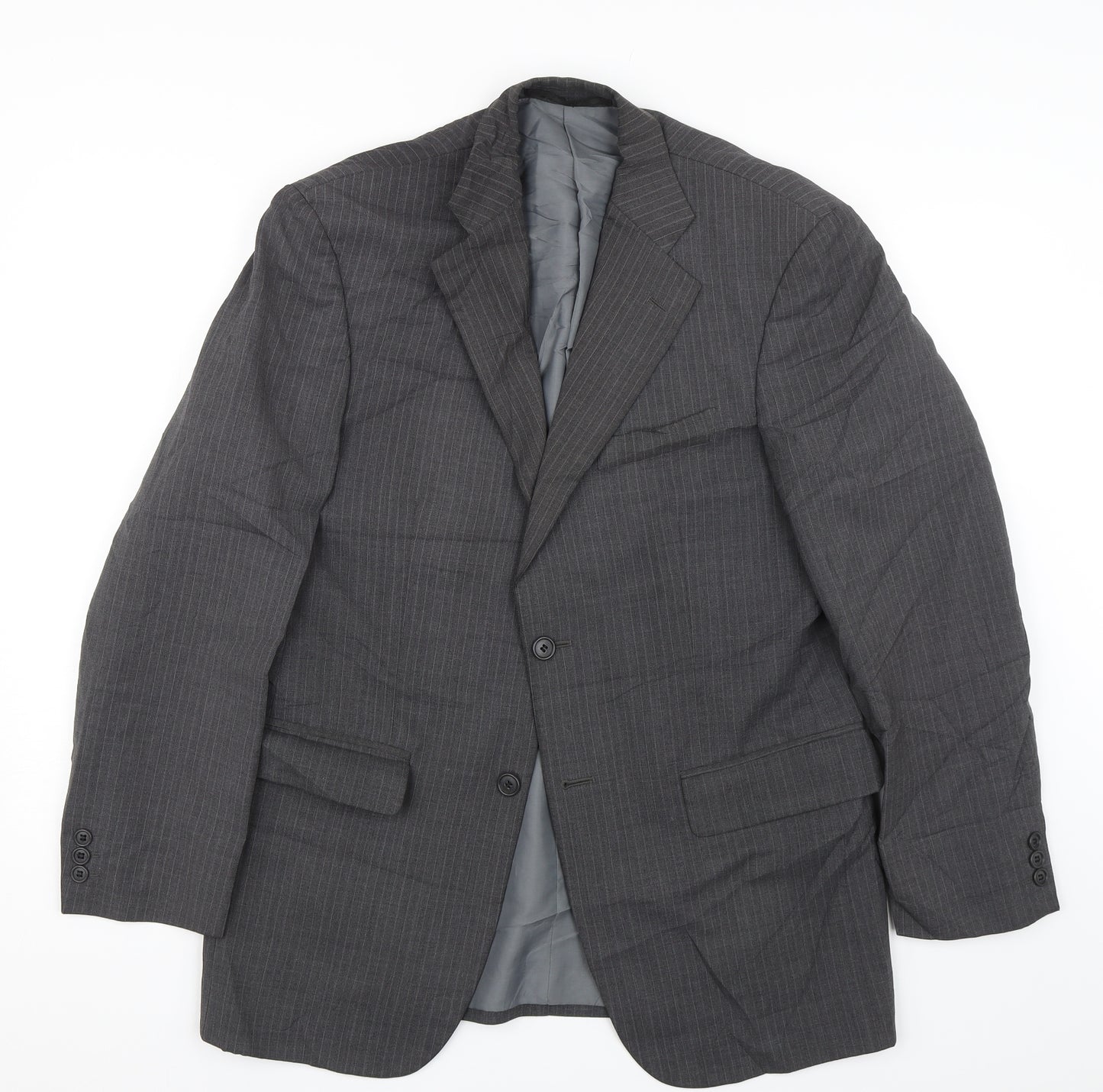 m&s Mens Green Striped  Jacket Suit Jacket Size M