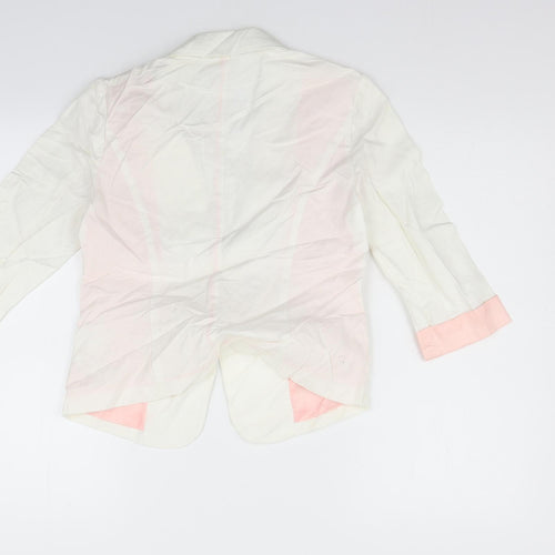 five plus Womens White   Jacket Blazer Size M