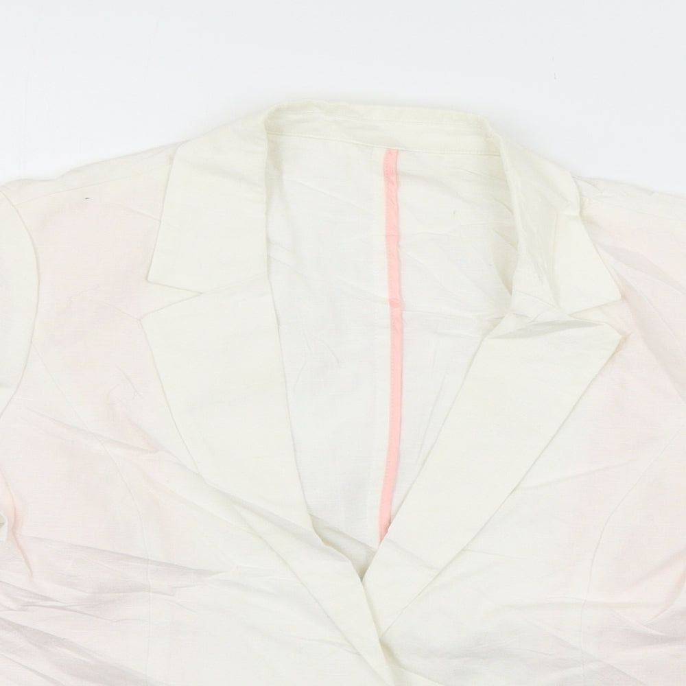 five plus Womens White   Jacket Blazer Size M
